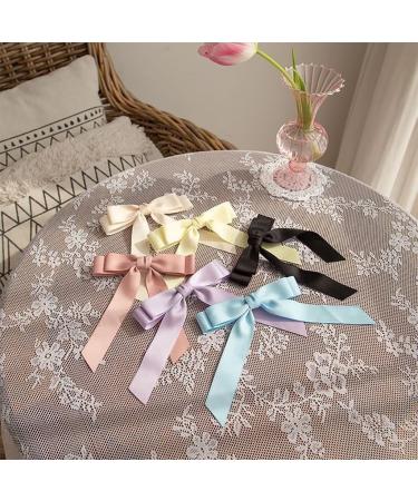 JSGHGDF Bowknot Hair Clip Elegances Long Ribbon Bowknot Shape Spring Hair Clip for Girl Photography Styling Tiaras Beige - Buy Online on GoSupps.com