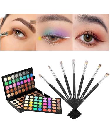 Amagogo 120 Colors Eyeshadow / 7 Brushes Shimmer Matte Waterproof Eye Shadows Party Wedding Makeup Foldable Women Present - Buy Online on GoSupps.com