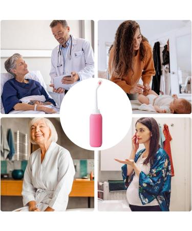 Virtcooy Portable Bidet Bottle - 500ml Travel & Camping Perineal Cleaner with Storage Bag - Ideal for Post-Partum & Personal Hygiene - Pink - Buy Online on GoSupps.com