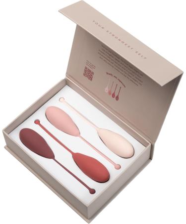 Clea Pelvic Floor Muscle Trainer Set for Women | 4 Premium Weighted Exercise Balls for Strengthening Tightening & Bladder Control - Buy Online on GoSupps.com