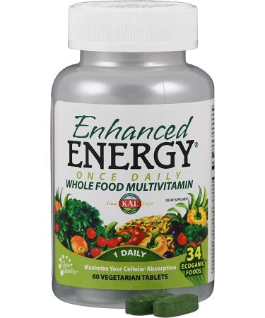 KAL Enhanced Energy Multivitamin - Once Daily Whole Food - 60 Vegetarian Tablets - Buy Online on GoSupps.com