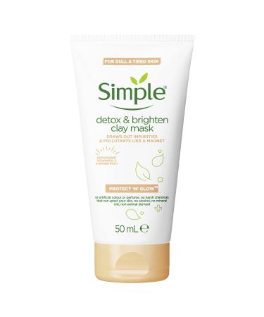 Simple Protect 'N' Glow Detox & Brighten Clay Mask deep-cleansing and skin brightening for glowing skin 50 ml