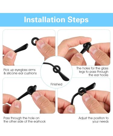 Qianyu Anti-Slip Silicone Glasses Ear Pads - 12 Pairs Soft & Comfortable Covers in 4 Designs for All Glasses - Buy Online on GoSupps.com