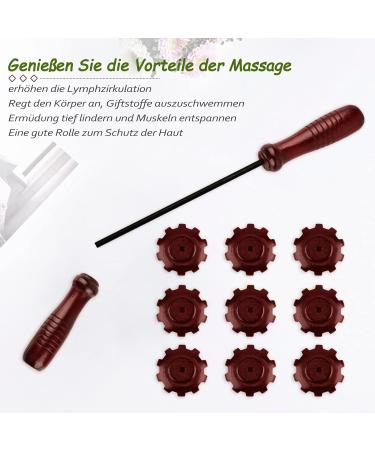 Whchiy Wooden Acupressure Massager - Anti-Cellulite Reflex Zone Massage Tool (39 cm Red) for Relaxation & Stress Relief - Buy Online on GoSupps.com