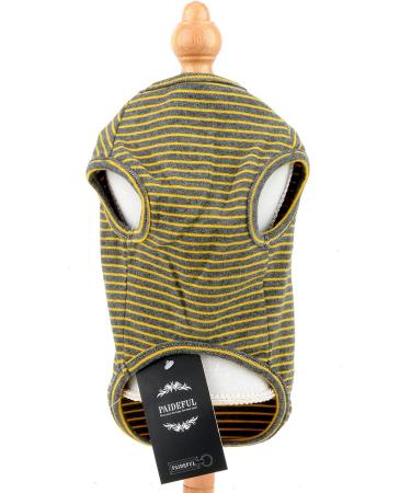 Paidful Striped Cotton T-Shirt for Small Dogs - Summer Apparel for Puppies Chihuahuas & Yorkies | XXL Yellow (Back Length 40cm Bust 52cm) - Buy Online on GoSupps.com