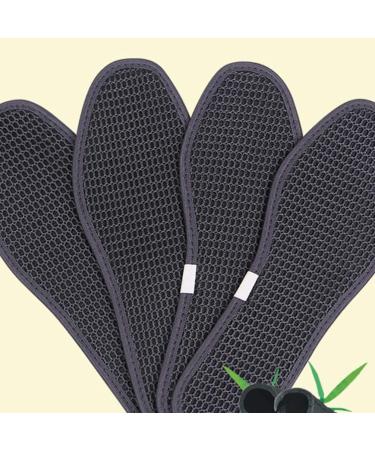 EXCEART 2 Pairs Bamboo Charcoal Odor Control Shoe Insoles - Size 40 Black 24x5cm - Buy Online on GoSupps.com