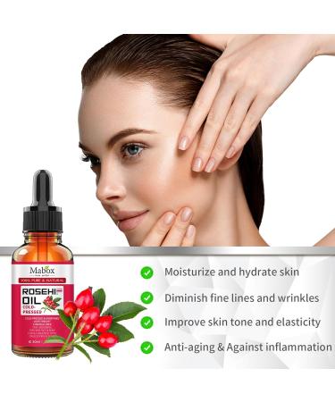 2Pcs Hydrating Facial Skincare Set | Rosehip Seed Oil & Gua Sha Tool for Radiant Skin | Organic Vitamin A Facial Oils - Buy Online on GoSupps.com