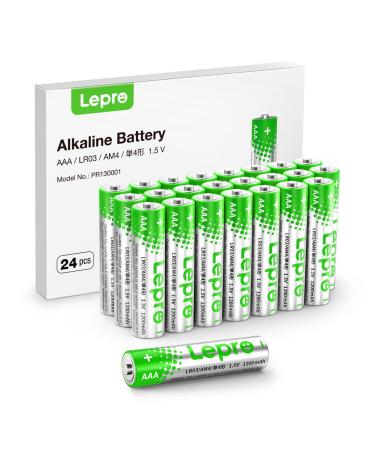 Lepro AAA Batteries 24 Pack, 1200mAh Triple A Alkaline Batteries, Anti-Leak, Anti-Corrosion, Ideal for Household and Business