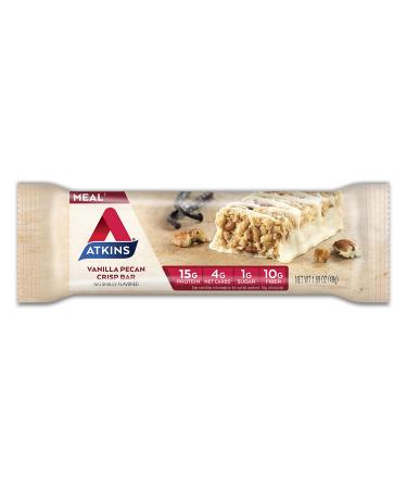 Atkins Vanilla Pecan Crisp Protein Meal Bar - Keto Friendly (5 Count) - Buy Online on GoSupps.com