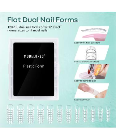 Modelones Slip Solution for Poly Nail Gel - Complete Anti-Stick Nail Extension Kit with Forms Tips Clips & Tools for DIY Nail Art at Home - Buy Online on GoSupps.com
