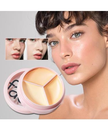  JPSDOWS Cream Concealer Palette | 3-in-1 Contouring and Brighten Concealer Palette Cream Concealer Contour Foundation Concealer Waterproof Color Concealer for Concealer Makeup at JPSDOWS - Buy Online on GoSupps.com
