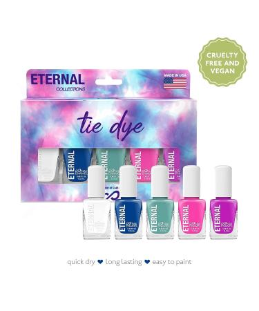 Eternal Nail Polish Set - 5 Piece Kit, Long Lasting, Quick Dry, Cruelty-Free, Made in USA - Tie Dye Colors - 0.46 fl oz Each - Buy Online on GoSupps.com