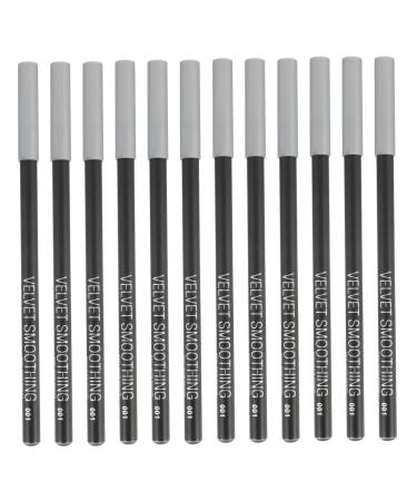 POPETPOP 12pcs Black Eyeliner 1 Eyebrow Pen Waterproof Eye Liner Pencil Female Eyeliners Girl Eyes