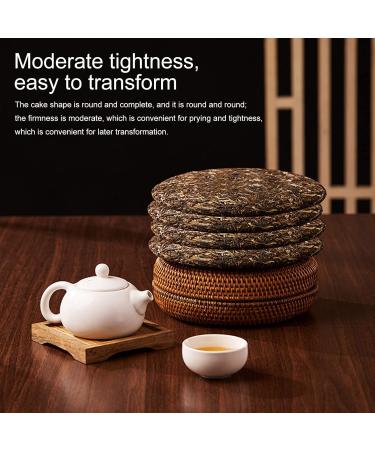 PuEr Tea 126 Oz Tea Leaves Taste Rich Smooth Bubble Resistant Raw Tea Pu Erh Tea Dark Green and Brownish in Color Cake Shape Round and Complete for Tea Tasting Enjoyment - Buy Online on GoSupps.com