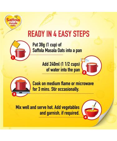 Saffola Masala Oats Peppy Tomato 38g - Healthy & Tasty Evening Snack - Buy Online on GoSupps.com