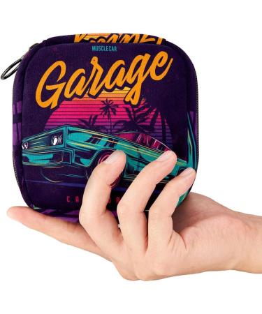 Retro Neon Sanitary Napkin Storage Bag - Stylish & Portable for Menstrual Cups & First Period Essentials - Buy Online on GoSupps.com