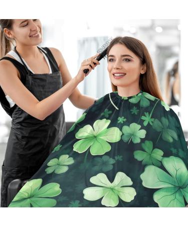 Waterproof Barber Cape - Clover Green & Cheetah Haircut Bib for Men & Women | Durable & Stylish Hair Cutting Cape - Buy Online on GoSupps.com