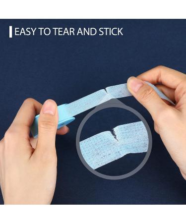 Nuanchu 12 Rolls Reusable Silicone Tape for Sleeping, Skin, Lash - Easy to Remove (Blue, 0.5 Inch x 3.9 Yards) - Buy Online on GoSupps.com