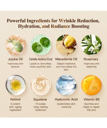 HKH Retinol Serum Capsules for Face: Niacinamide + Hyaluronic Acid 38 Caps - Anti Aging Wrinkle Repair, Day/Night Facial & Neck Firming Plump Skin Care for 30+ Women - Travel-Friendly - Buy Online on GoSupps.com