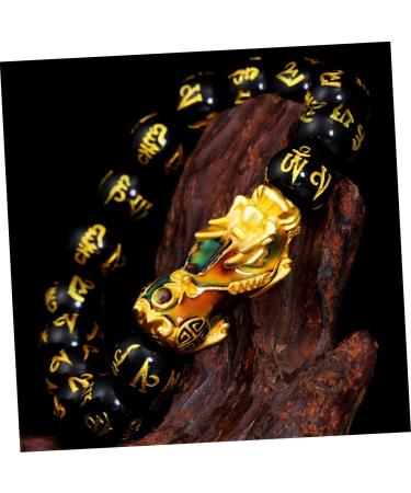 CALLARON 2pcs Bracelet Buddha Bracelets Blue Bracelet Dragon Bracelet Pi Yao Bracelet Feng Shui Bracelet Pulseras De Proteccion y Buena Suerte Men's Gifts Charm Amulet Alloy Male 21x3CMx4pcs As Shownx4pcs - Buy Online on GoSupps.com