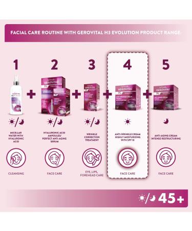 Intensely Moisturizing Anti-Wrinkle Face Cream with SPF 10 Lifting Effect Prevents Pigment Spots for Dry Dehydrated Mature Skin 50 ml - Buy Online on GoSupps.com