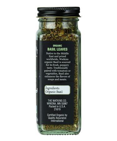 Watkins Organic Basil Spice Jar - 0.71 Oz Gourmet Seasoning - Buy Online on GoSupps.com