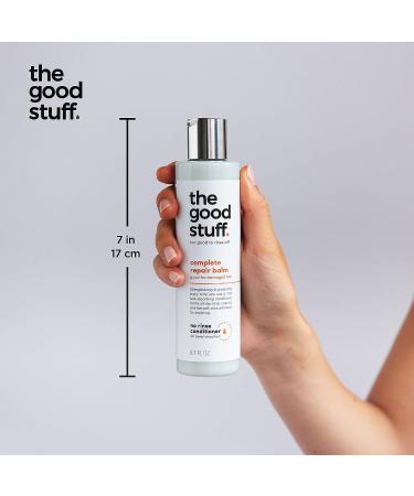 THE GOOD STUFF Complete Repair Balm for Damaged Hair | Lightweight Leave In Conditioner for Strength, Protection, Softness, and Shine | Curly Hair Cream - Vegan & Cruelty-Free - Buy Online on GoSupps.com