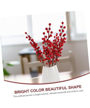 ABOOFAN 12 Pcs Christmas Red Fruit Holly Berry Picks Christmas Tree Stems Red Berry Picks Floral Artificial Plants Realistic Berry Branch Decor Artificial Flower High Simulation Foam - Buy Online on GoSupps.com