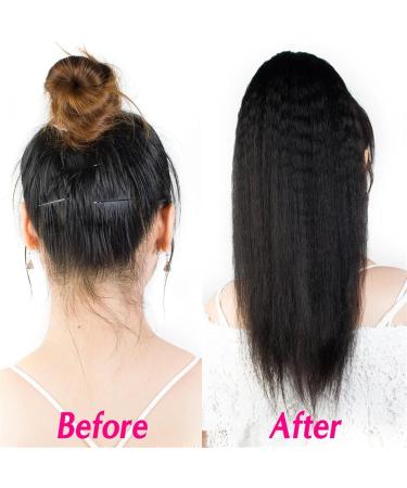 Ponytail Extension Brazilian Remy Hair 14-26" Afro Kinky Straight Drawstring Ponytail Human Hair Extensions Clip In Kinky Straight Ponytail Extensions for Women Ponytail Hairpiece for Women (Color : 12inches 100g Kinky Straight - Buy Online on GoSupps.com