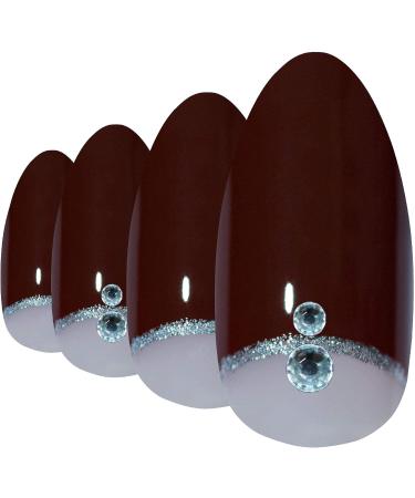 Bling Art Almond False Nails Fake Stiletto Gel Glitter Glossy Acrylic Long 24 Tips Glue (Crystal Passion) - Buy Online on GoSupps.com