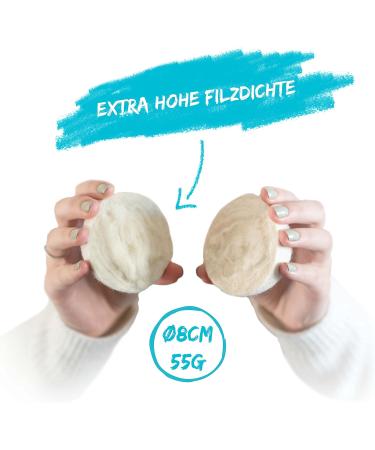 Chinchilla Wool Dryer Balls | Handmade in Nepal | Sustainable Plastic-Free Tumble Dryer Balls for Fluffy Laundry - Buy Online on GoSupps.com