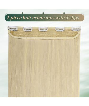 Elailite Clip-In Hair Extensions - 76cm Light Blonde Heat-Resistant Real Hair 5 Clips 130g - Shop Now for International Shipping! - Buy Online on GoSupps.com