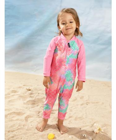 weVSwe Baby Toddler Boy Swimsuit UPF 50+ Sun Protection Rash Guard with Crotch Zipper | Fish Scale-3 | 12-18 Months - Buy Online on GoSupps.com