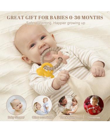 ClDy Bite Ring for Babies | BPA-Free Silicone Teething Toys | Ocean Brown | Soothing & Stimulating Gum Relief for Infants 3 Months+ - Buy Online on GoSupps.com