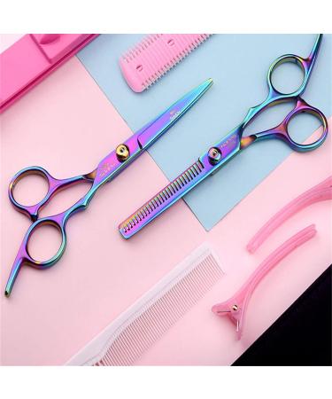 Professional 8 Pcs Hair Cutting Scissors Kit - Stainless Steel Shears Set for Barber & Pet Grooming - Thinning/Texturizing Scissors, Razor Comb Clip - Home Salon Use - Buy Online on GoSupps.com