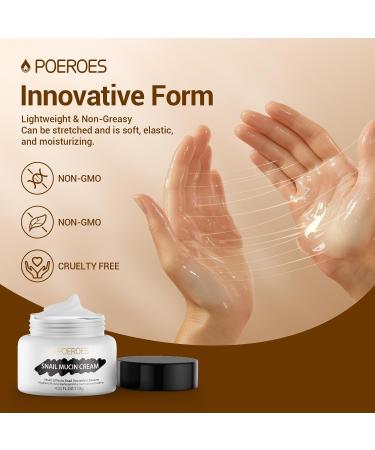 Poeroes 8% Caffeine Eye Serum & 99.3% Moisturizing Snail Mucin Cream for Anti-Aging & Hydration Combination Pack - Buy Online on GoSupps.com