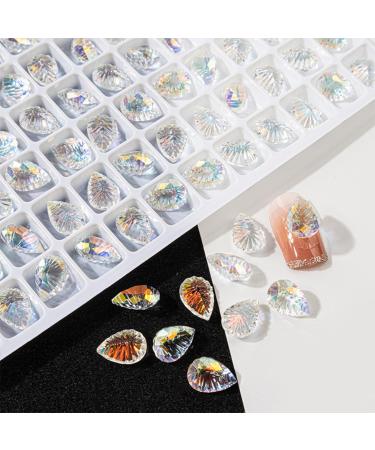 20Pcs Pointed Bottom Rhinestones 3D Crystal Jewelry Manicures Decorations