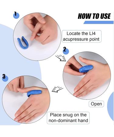 2 Pack Tiger Claw Clips - Safe Acupressure Clips with Magnetic Points for Headache Relief - Soothing Blue - Buy Online on GoSupps.com