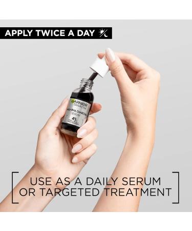 Garnier Skinactive 4% AHA BHA Charcoal Serum with Niacinamide | Resurface & Smooth Skin | Improve Marks & Blemishes | 30ml - Buy Online on GoSupps.com