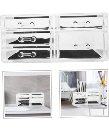 BRIGHTFUFU Transparent Cosmetic Box Clear Plastic Containers Eyeshadow Organizer Desktop Makeup Organizer Set - Buy Online on GoSupps.com