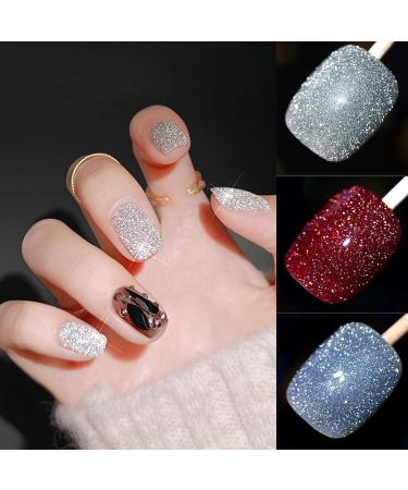 High Density Glitter Nail Polish 12 Colors Reflective Glitter Gel Nail Polish Set Holographic Glitter Nail Polish Manicure Set for Nail Art DIY Manicure and Pedicure at Home (Color : Sz01) - Buy Online on GoSupps.com