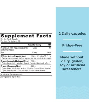 Ancient Nutrition SBO Probiotics Gut Restore - 25 Billion CFUs  60 Capsules - Buy Online on GoSupps.com