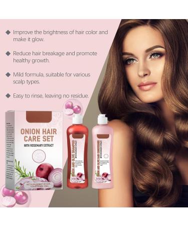 Set De Shampooing Et De Conditionneur L'oignon Et Au Romarin Pour Le Soin Des Cheveux 120ml Duo Contre La Chute Des Cheveux Pour Des Cheveux Plus Forts Plus pais Et Plus Longs. - Buy Online on GoSupps.com