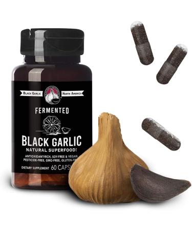 Black Garlic Capsules Natural SUPERFOOD 60 Capsules / 30 Servings (1 000mg/Serving) - Buy Online on GoSupps.com