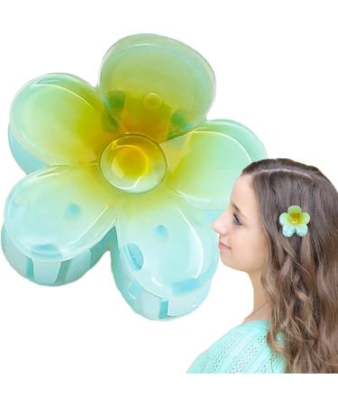 Flower Claw Clips For Thick Hair Hawaiian Flower Strong Hold Clips - Stylish Strong Hold Hair Clips Flower For All-Day Wear Hair Accessory For Thick Thin Hair Women Girls Gradient Light Blue - Buy Online on GoSupps.com