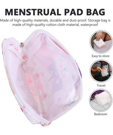 4-Pack Women's Bandage Storage Bags - Zippered Period Bag for First Period Gifts & Teenage Girls - Pink Collection - Buy Online on GoSupps.com