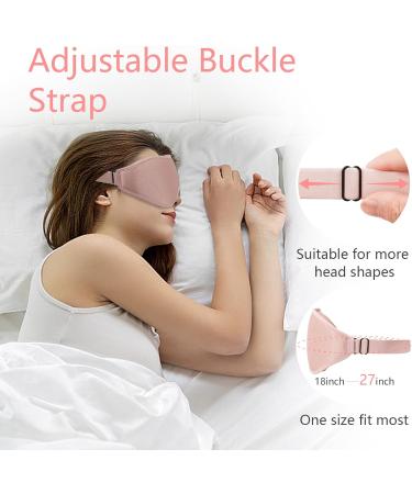Buy 3D Sleep Mask - 100% Light Blocking Eye Mask with Adjustable Strap - Memory Foam Night Blindfold for Women - Pink Color - Buy Online on GoSupps.com