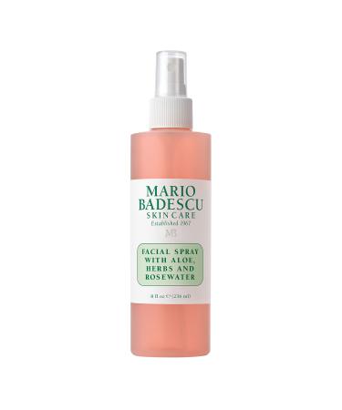 Mario Badescu Facial Spray with Aloe, Herbs and Rosewater for All Skin Types | Face Mist that Hydrates, Rejuvenates & Clarifies Facial Spray with Aloe, Herbs and Rosewater, 8 Fl Oz