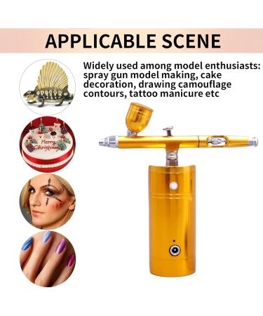 Dual Action Airbrush Kit Mini Airbrush Compressor Mini-compact Air Compressor with USB Data Cablefor Makeup Cookies Cake Art Nail Tattoo Face Shoes - Buy Online on GoSupps.com
