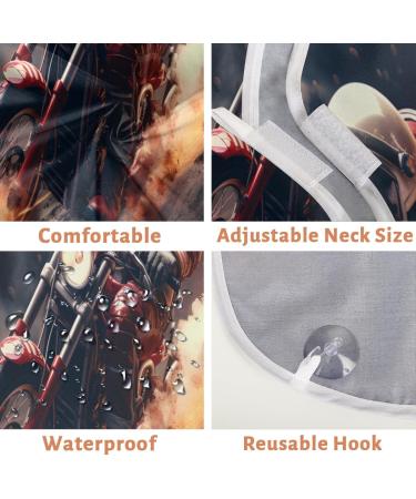 Motorcycle Astronaut Beard Bib Apron | Beard Hair Catcher for Men | Perfect Father's Day & Christmas Gift for Dad or Husband | Includes 2 Suction Cups - Buy Online on GoSupps.com